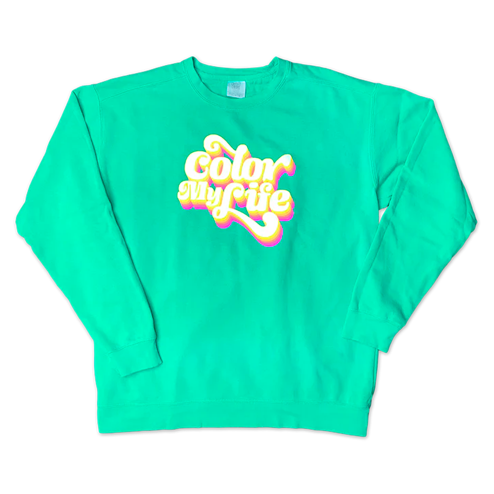 Color My Life Green Sweatshirt