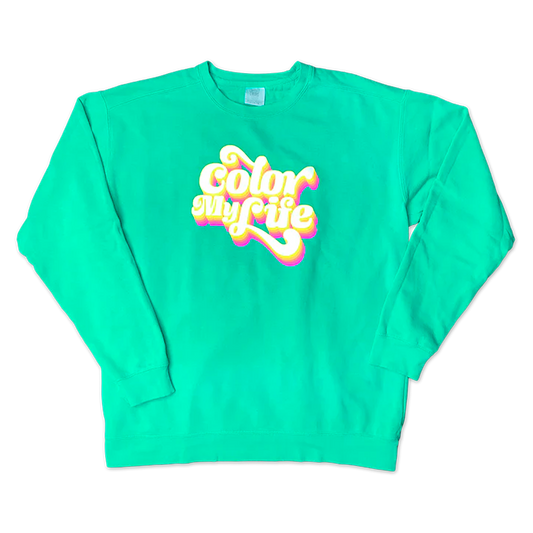 Color My Life Green Sweatshirt